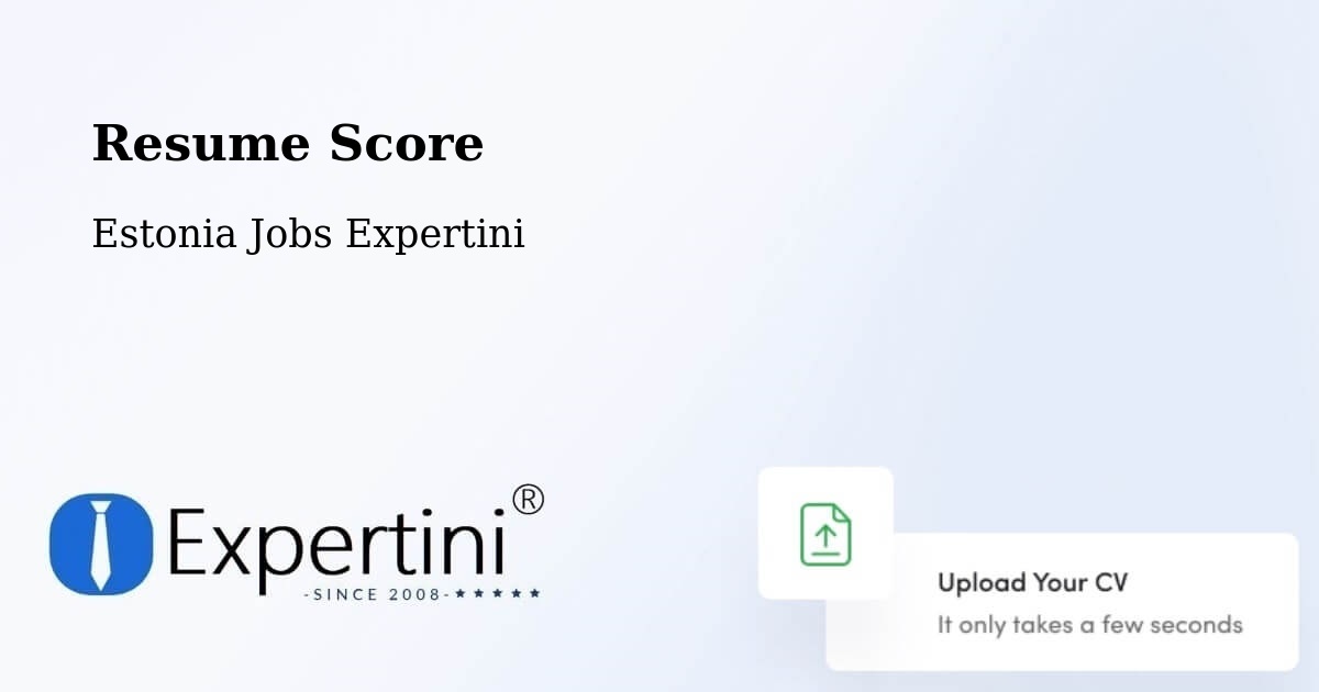 Resume Score & Job Description Match Tool – Puhja - Estonia Jobs Expertini